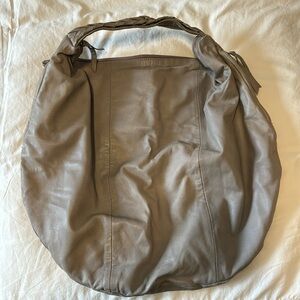 Danier Grey Leather Hobo Bag
